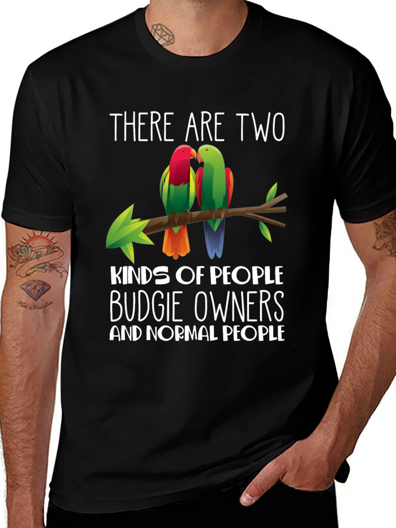 Variant 11 of Budgie Owners T-Shirt - There are Two Kinds of People