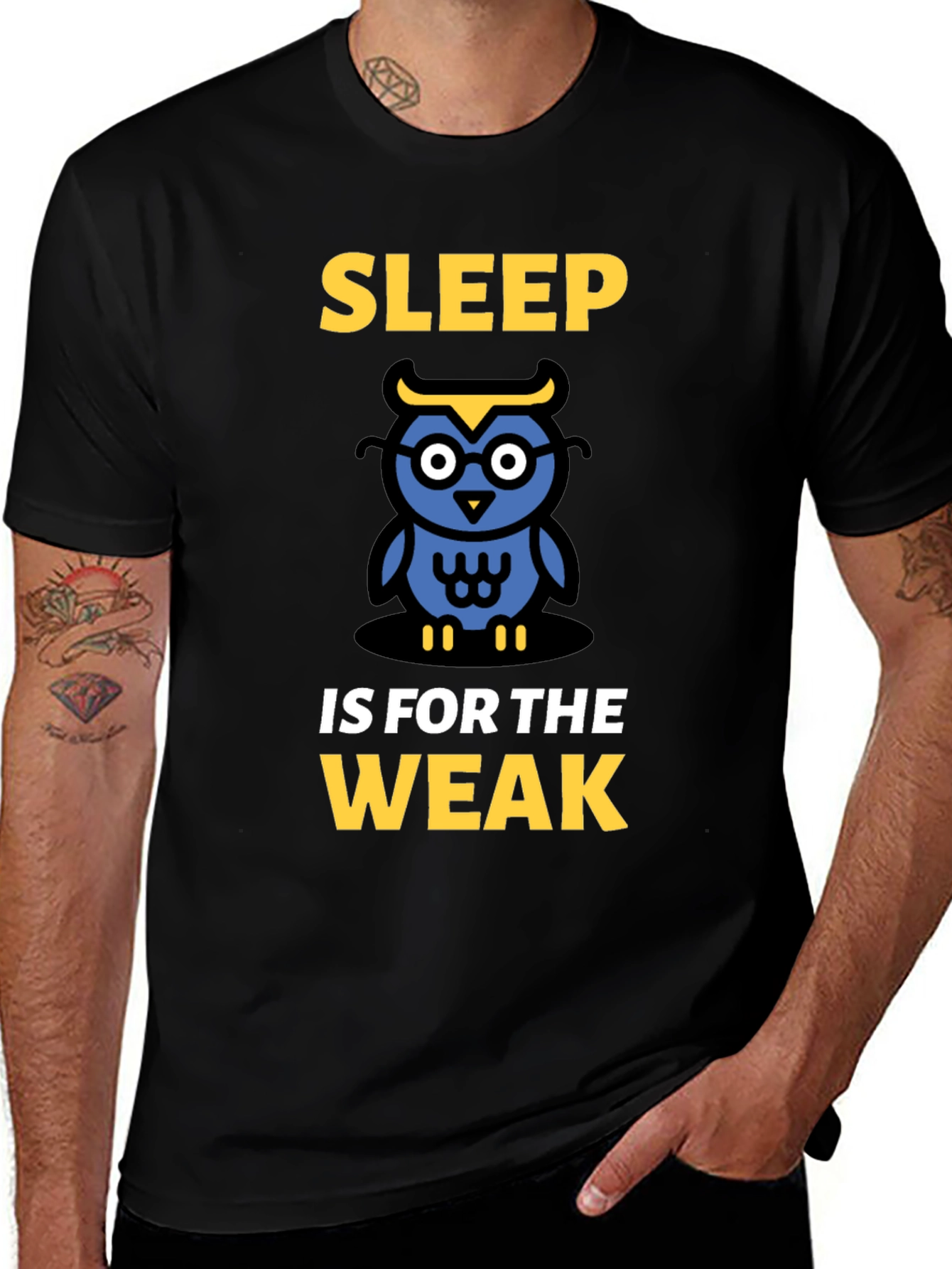 Variant 9 of Sleep is for the Weak Owl T-Shirt