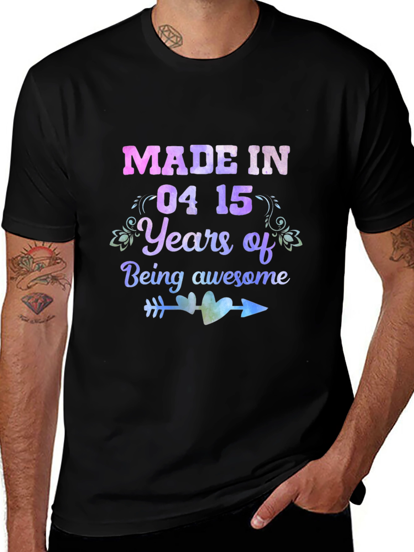Variant 4 of Made in 04 15 Birthday T-Shirt