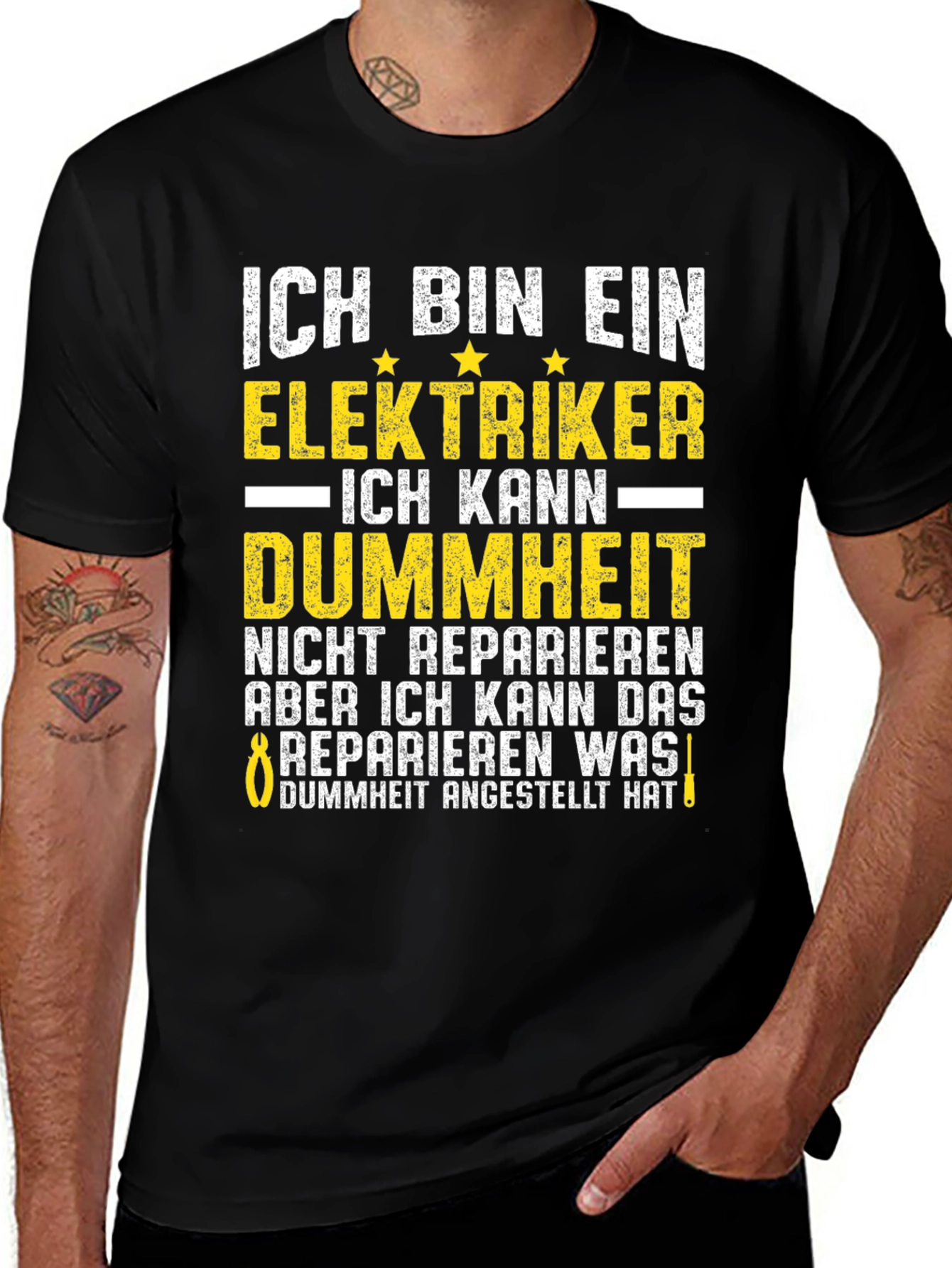Variant 23 of Electrician Humor T-Shirt - I Can Fix What Stupidity Broke!