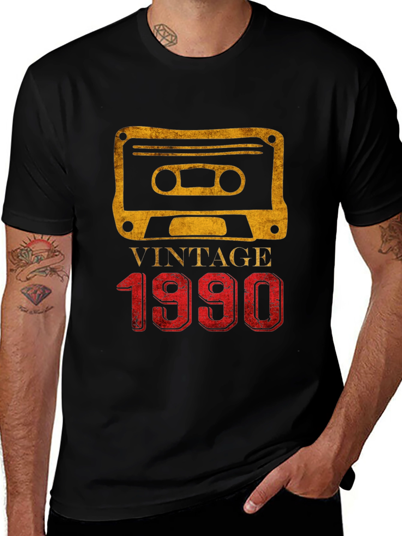 Variant 27 of Vintage 1990 Cassette Tape Graphic T-Shirt