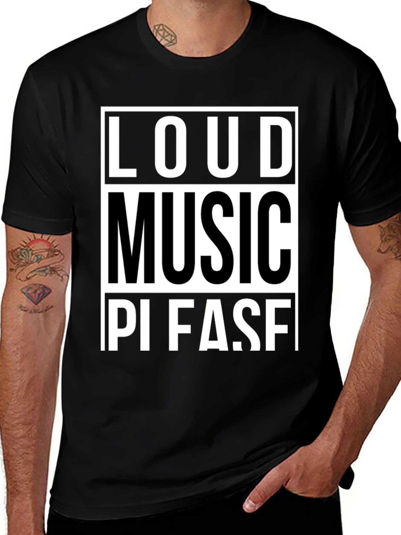 Variant 17 of Loud Music Please Graphic Tee