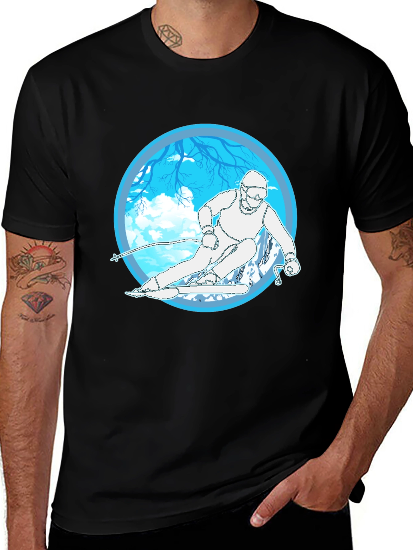 Variant 10 of Ski Graphic Tee - Winter Sports T-Shirt