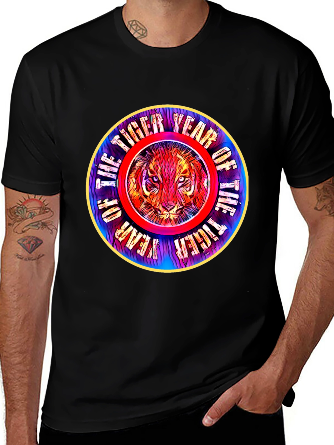 Variant 29 of Year of the Tiger Graphic Tee - Unique Design