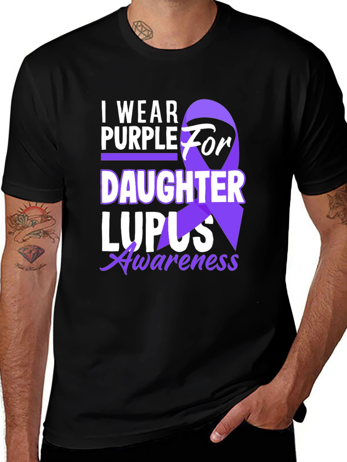 I Wear Purple For Daughter Lupus Awareness T-Shirt