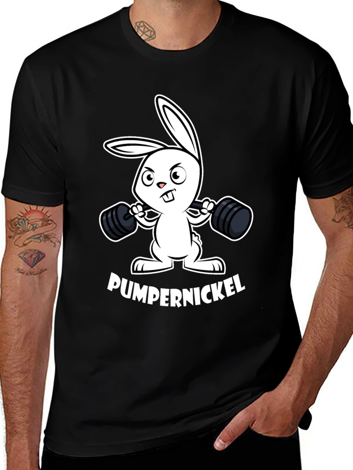 Variant 5 of Pumpernickel Bunny Workout T-Shirt