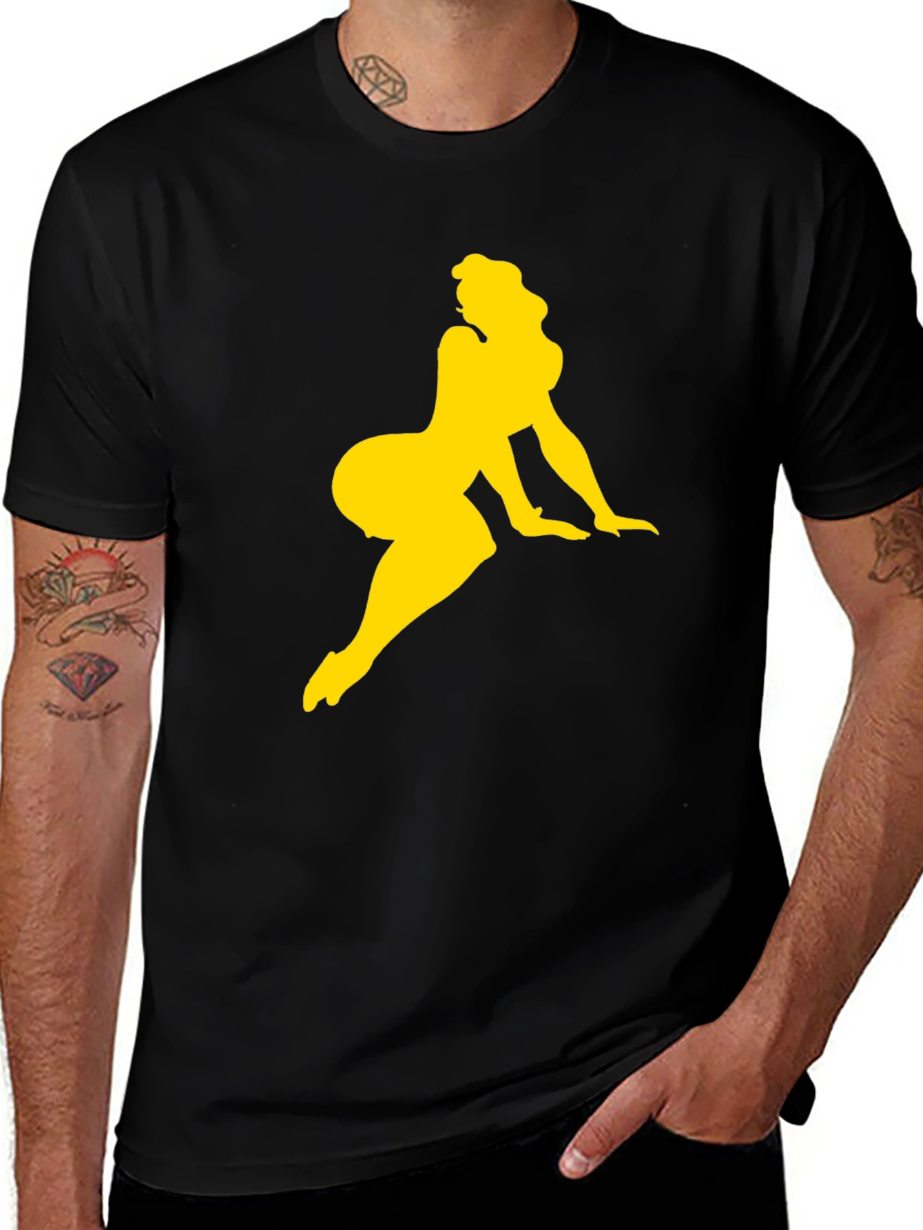 Variant 14 of Pin-Up Girl Graphic T-Shirt - Black