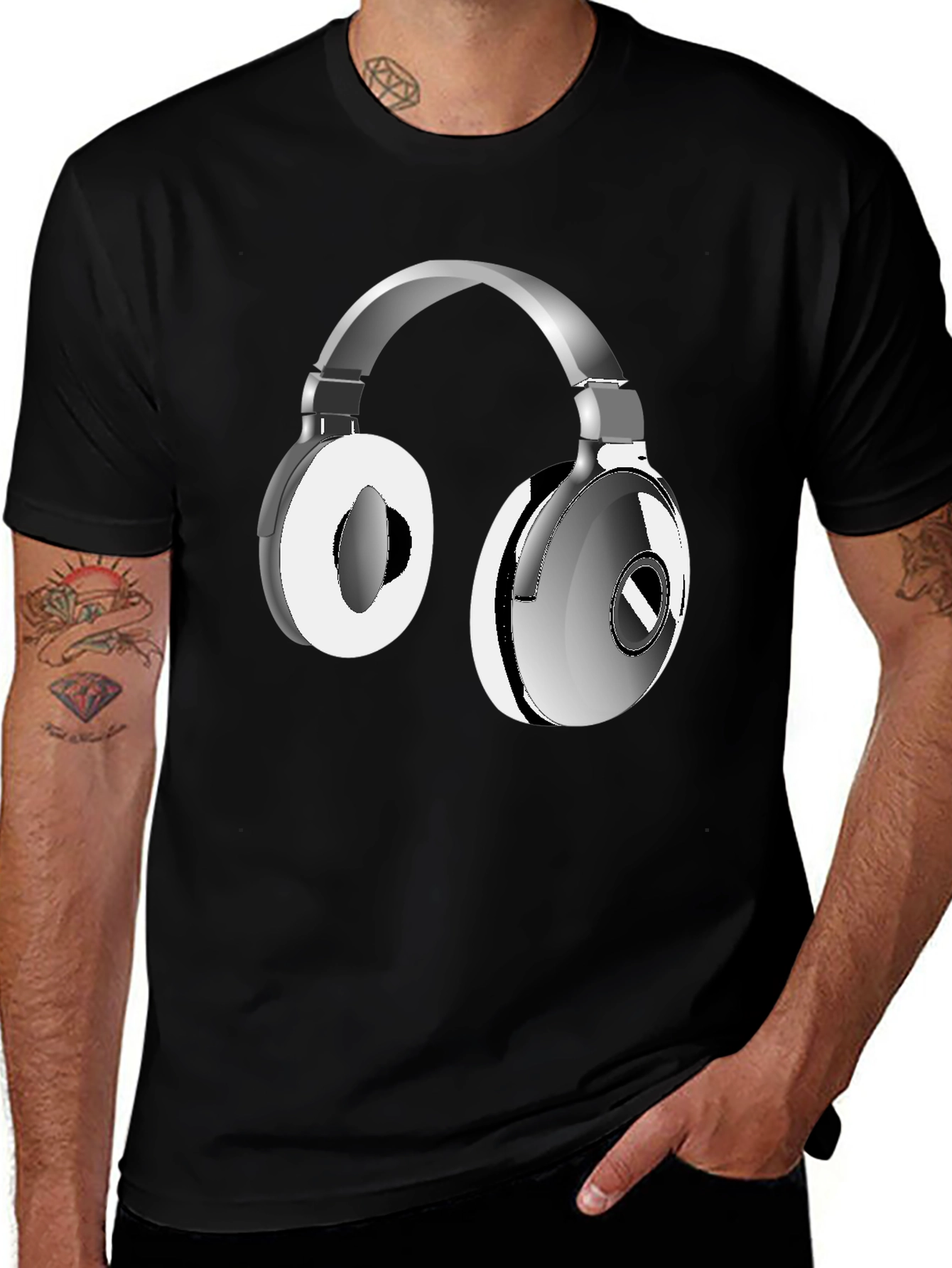 Variant 21 of Headphone Graphic T-Shirt - Stylish & Comfortable