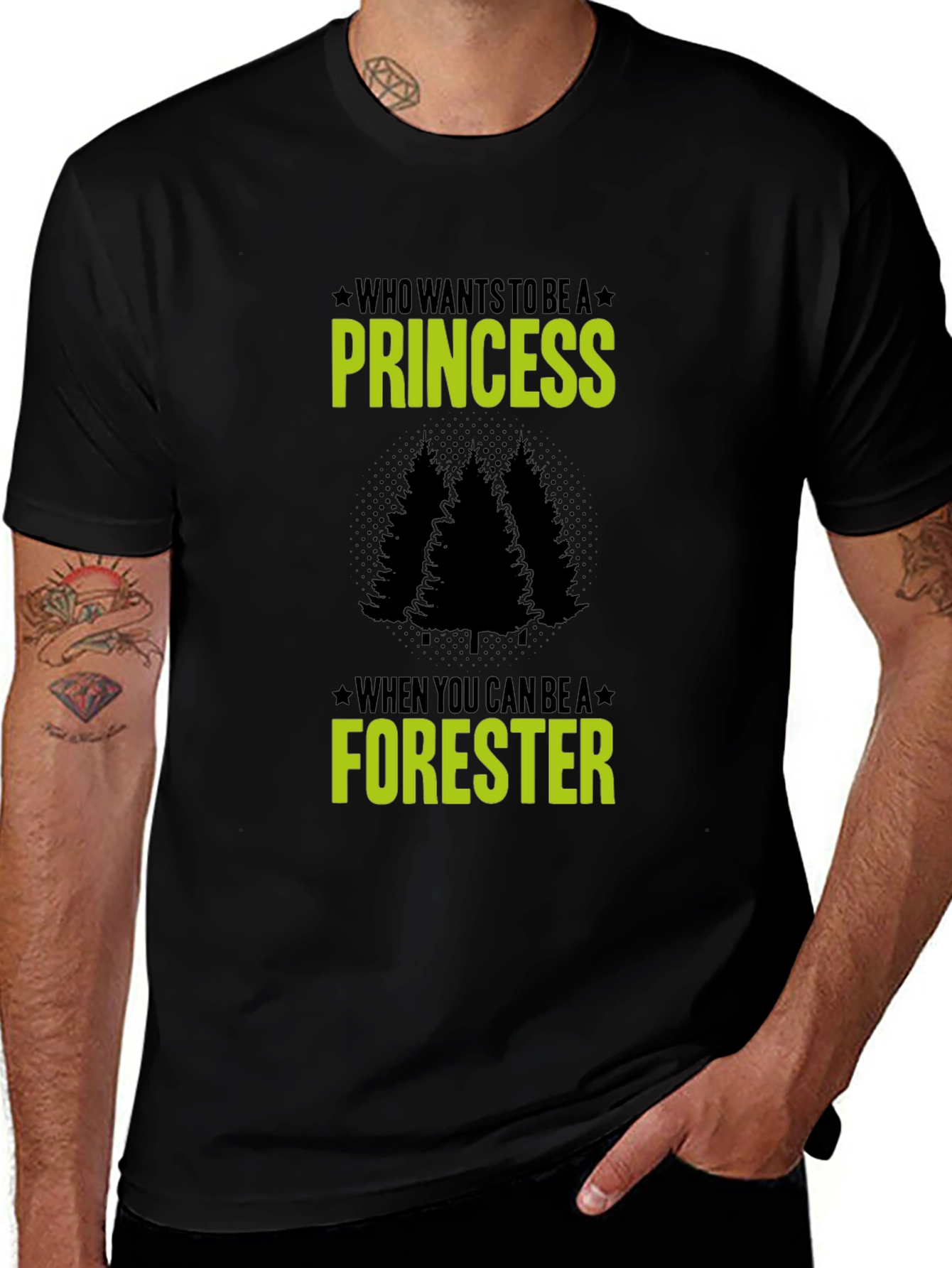 Variant 15 of Funny Forester T-Shirt - Who Wants To Be A Princess?