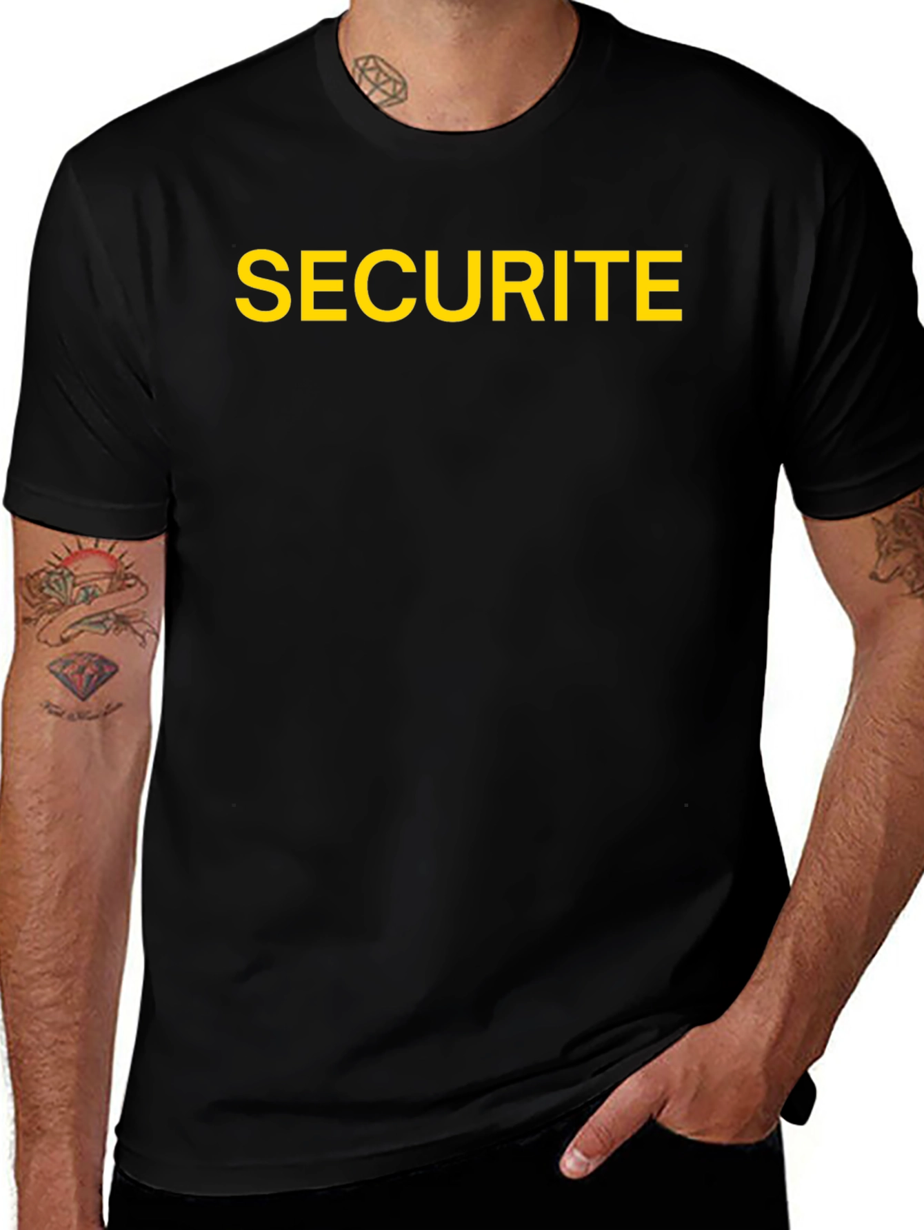 Variant 10 of Security T-Shirt - Short Sleeve Black Tee