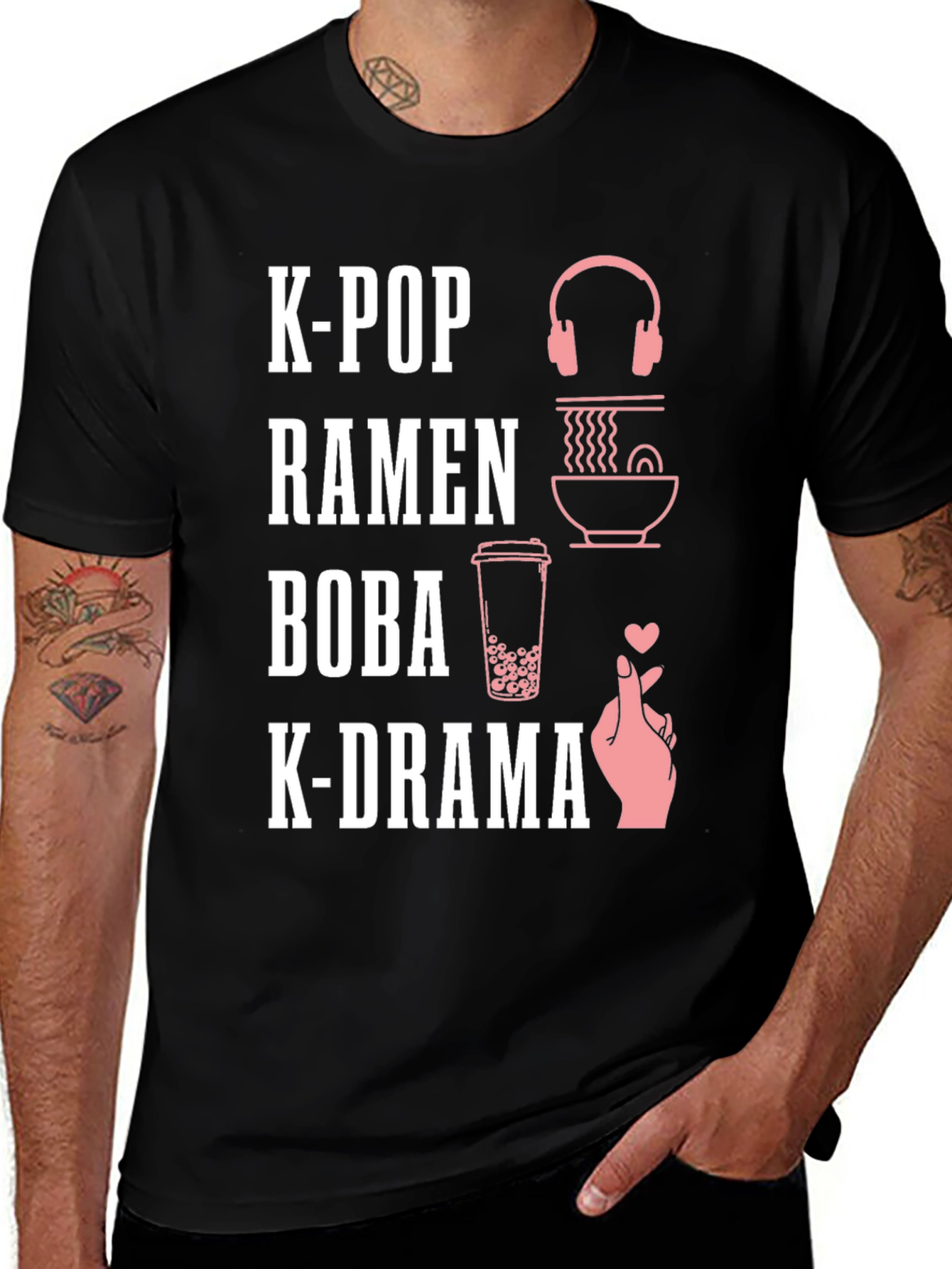 Variant 17 of K-Pop Ramen Boba K-Drama T-Shirt