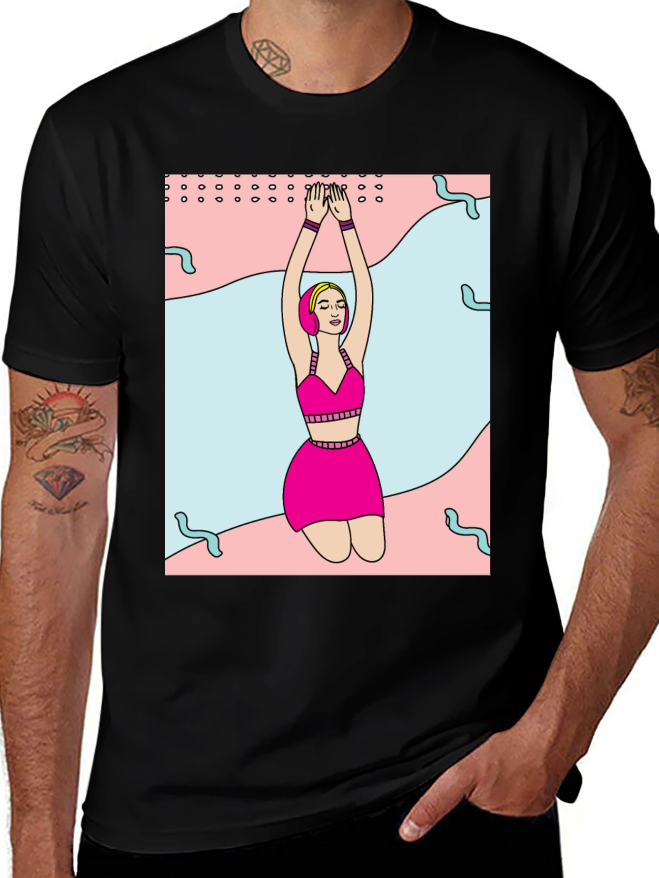 Variant 22 of Retro Yoga T-Shirt