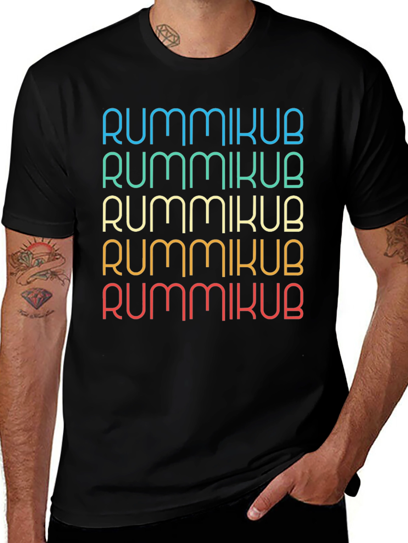 Retro Rummikub T-Shirt - Colorful Game Night Style
