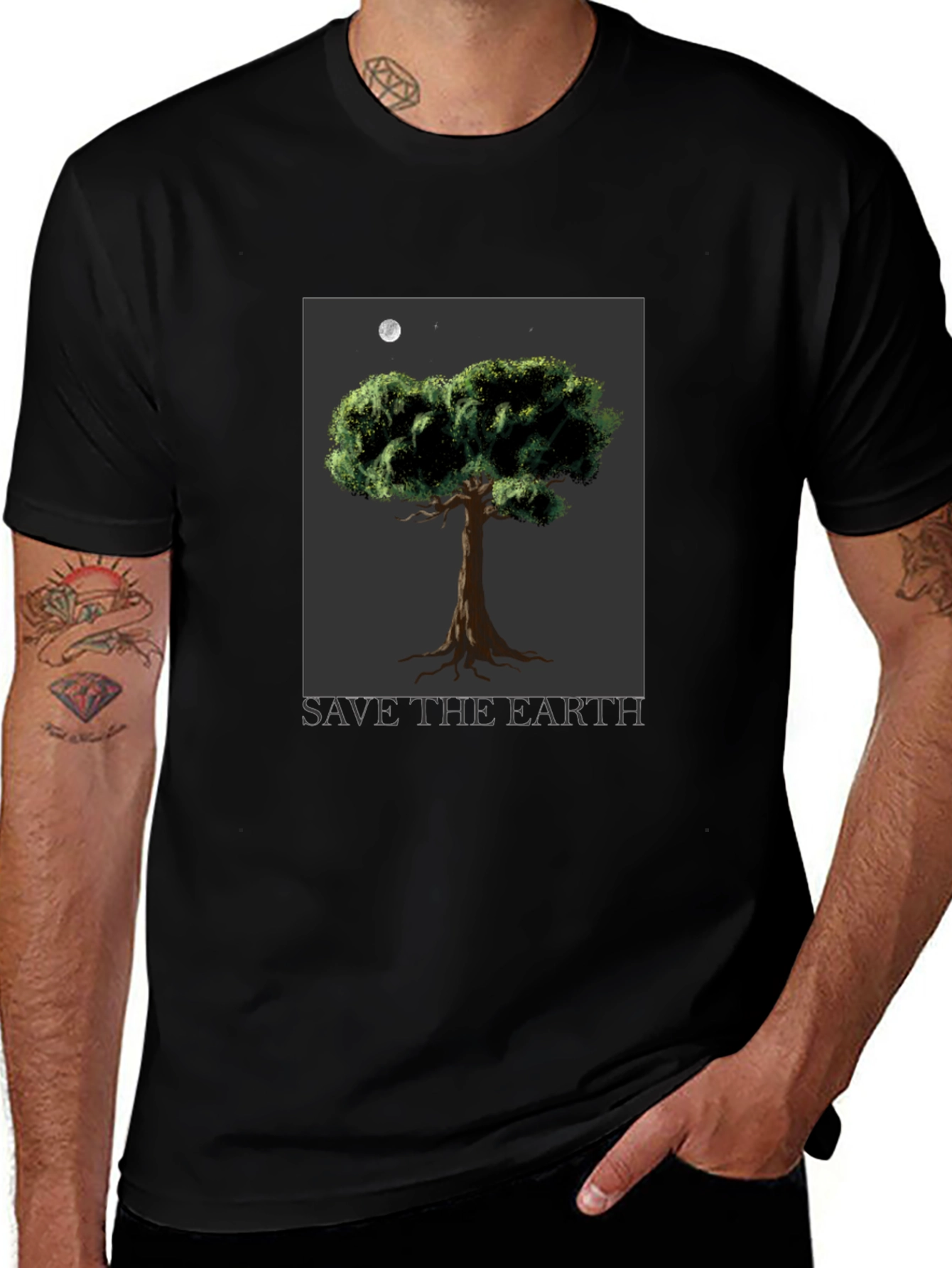 Variant 15 of Save the Earth Tree Graphic T-Shirt