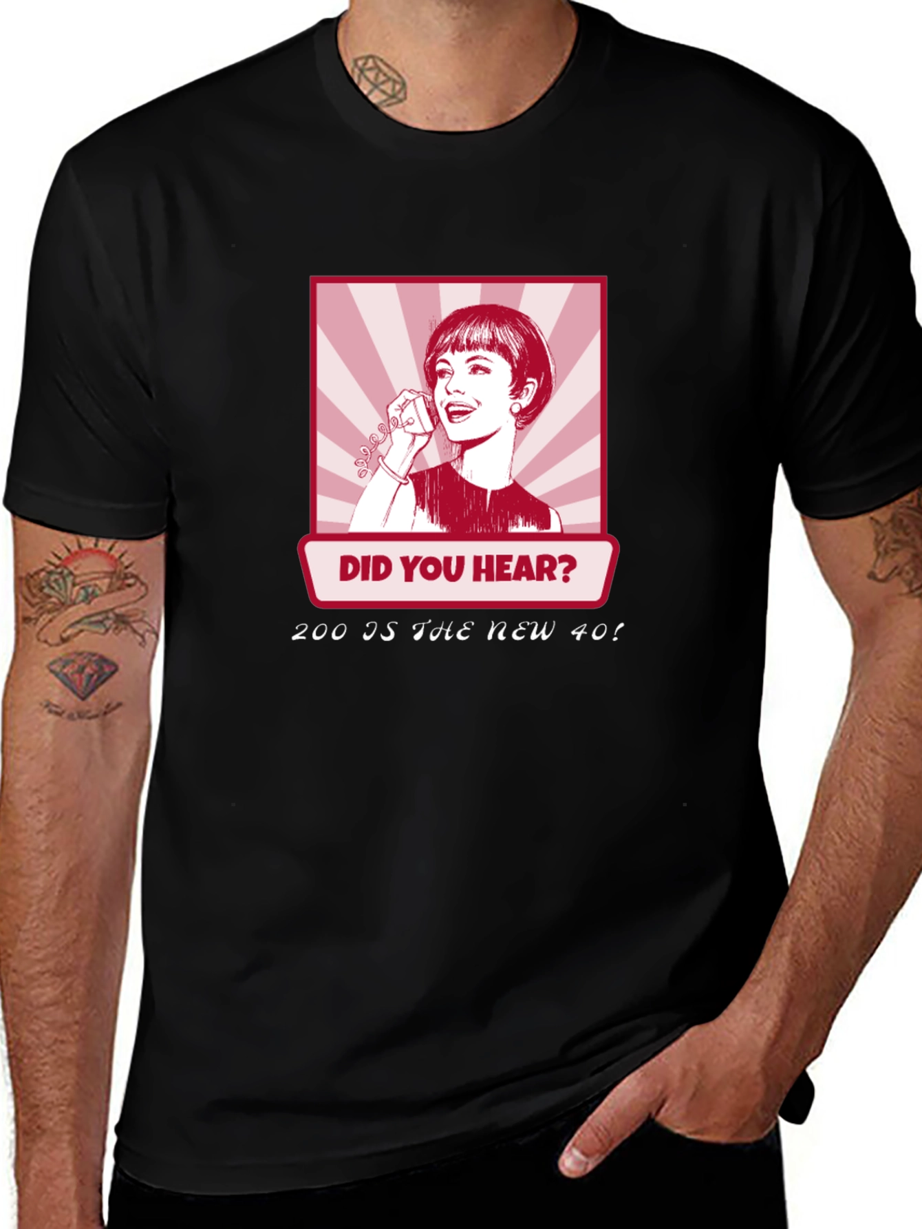 Variant 12 of Retro "Did You Hear?" Graphic T-Shirt