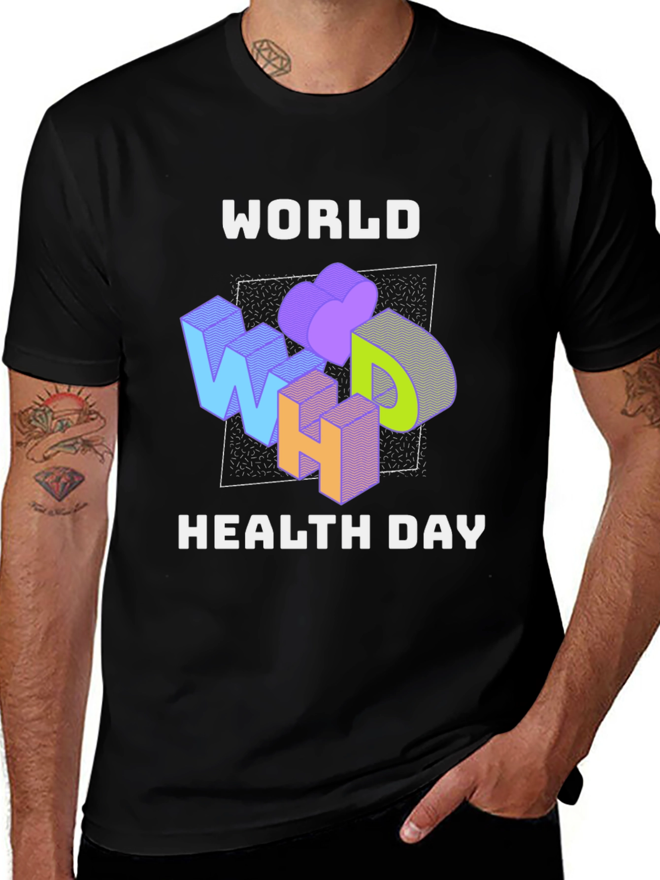 World Health Day Graphic Tee - Unisex Black T-Shirt