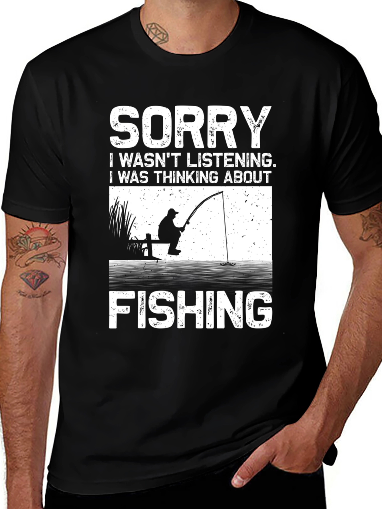 Variant 6 of Funny Fishing T-Shirt - Sorry Wasn't Listening