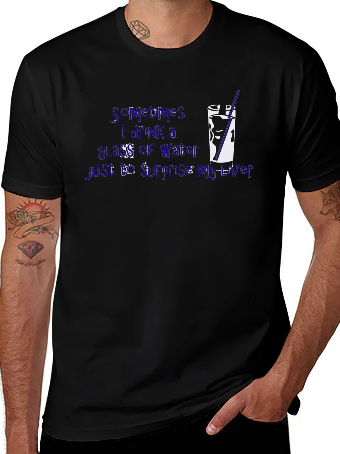 Variant 18 of Funny Water Drinking T-Shirt