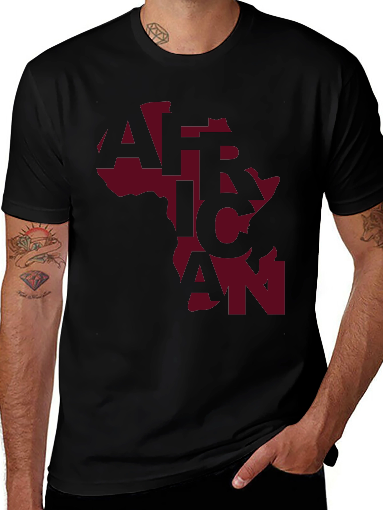 African Pride Graphic Tee - Black Cotton Comfort Fit