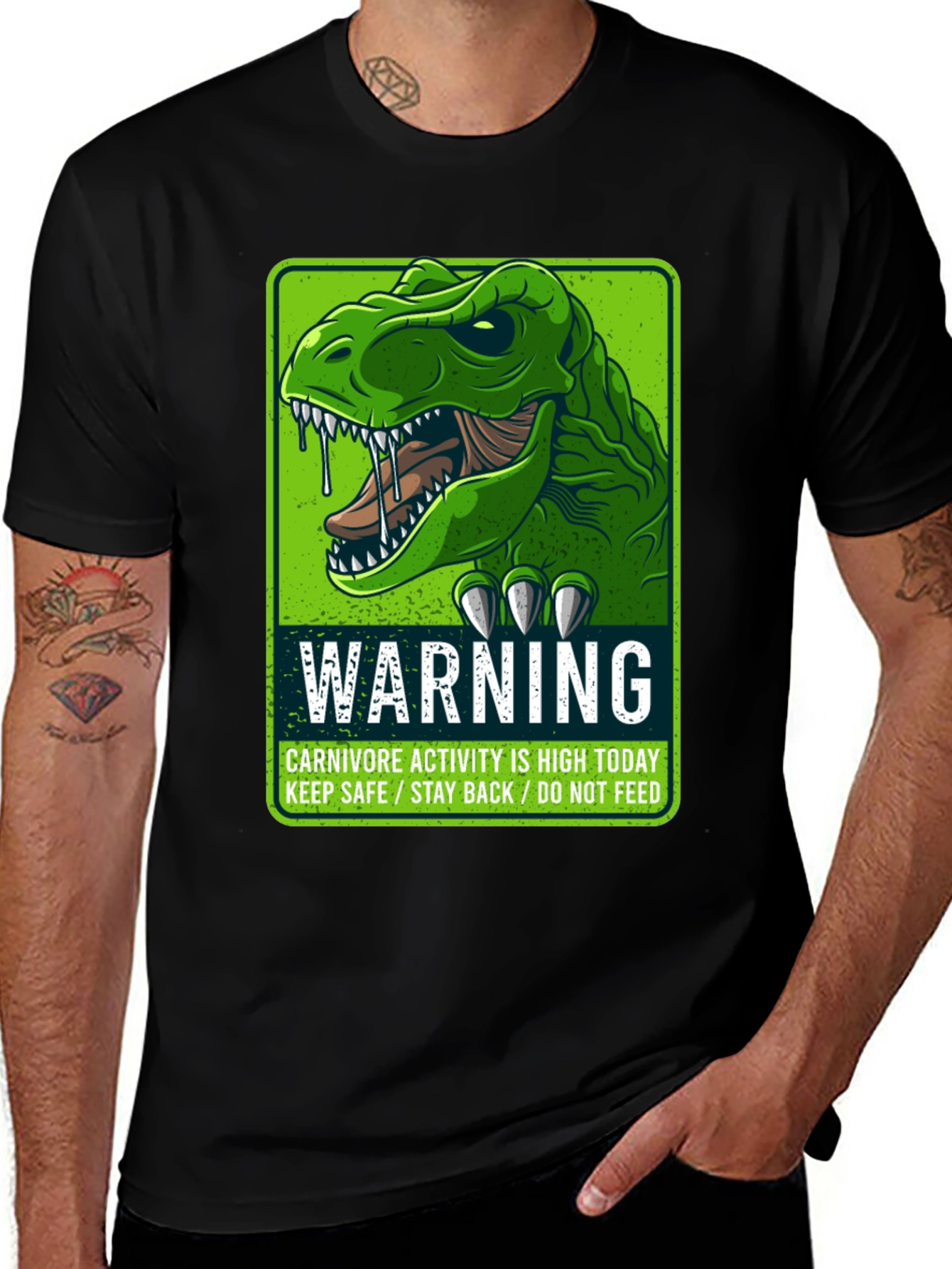Variant 19 of Carnivore Warning Graphic T-Shirt