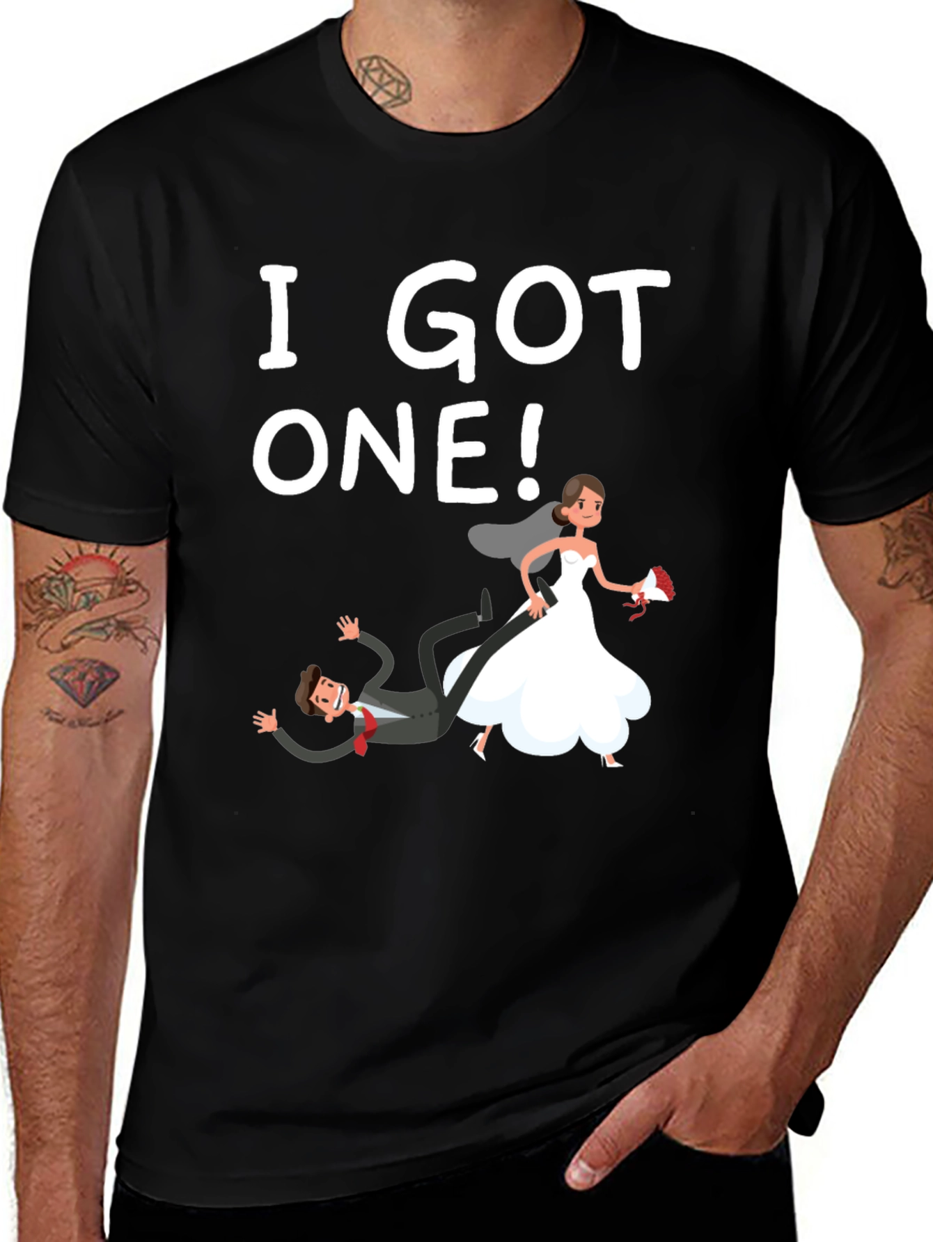 Variant 24 of I Got One! T-Shirt - Funny Wedding Groom Tee