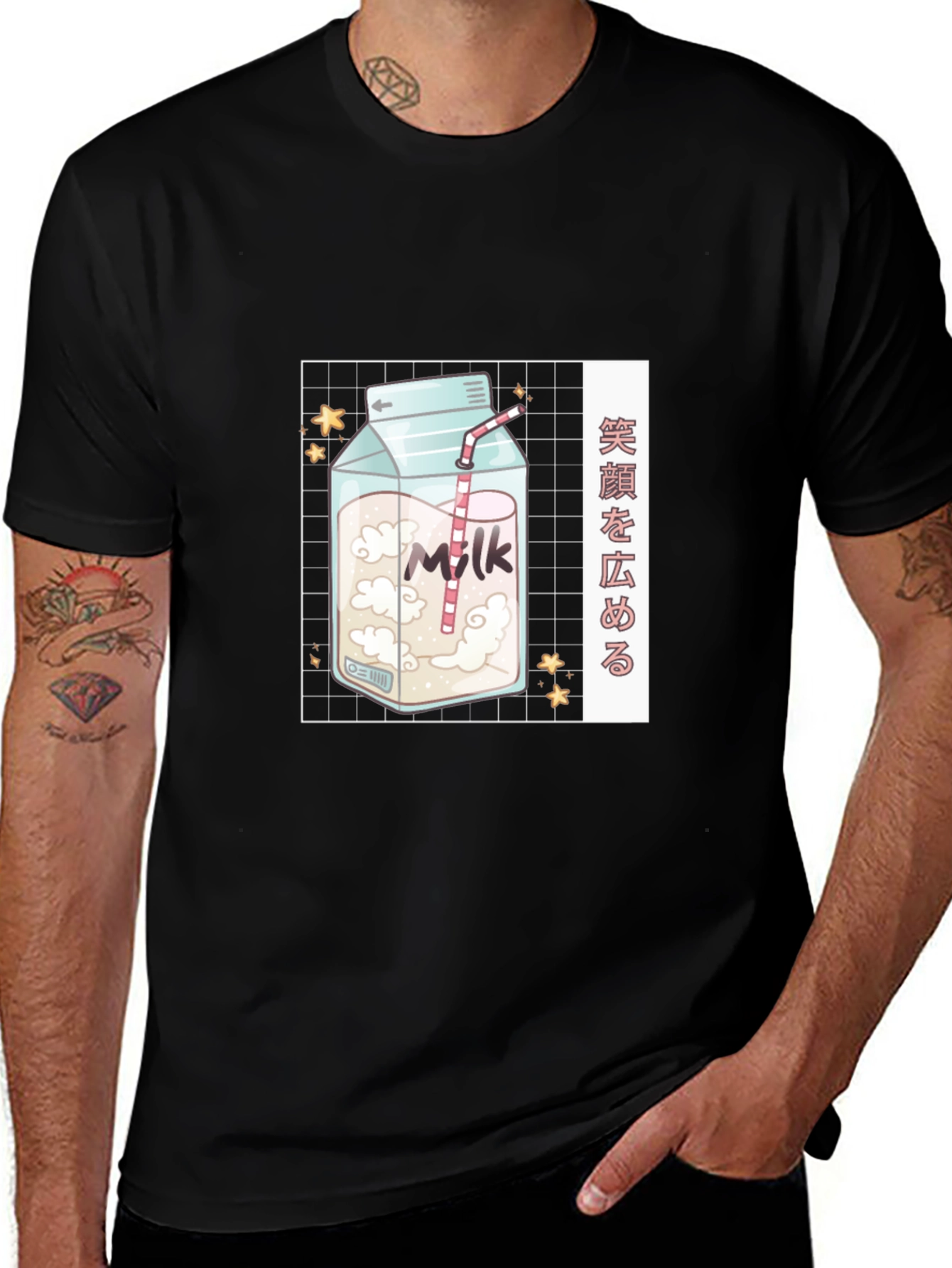 Milk Carton Anime Graphic T-Shirt