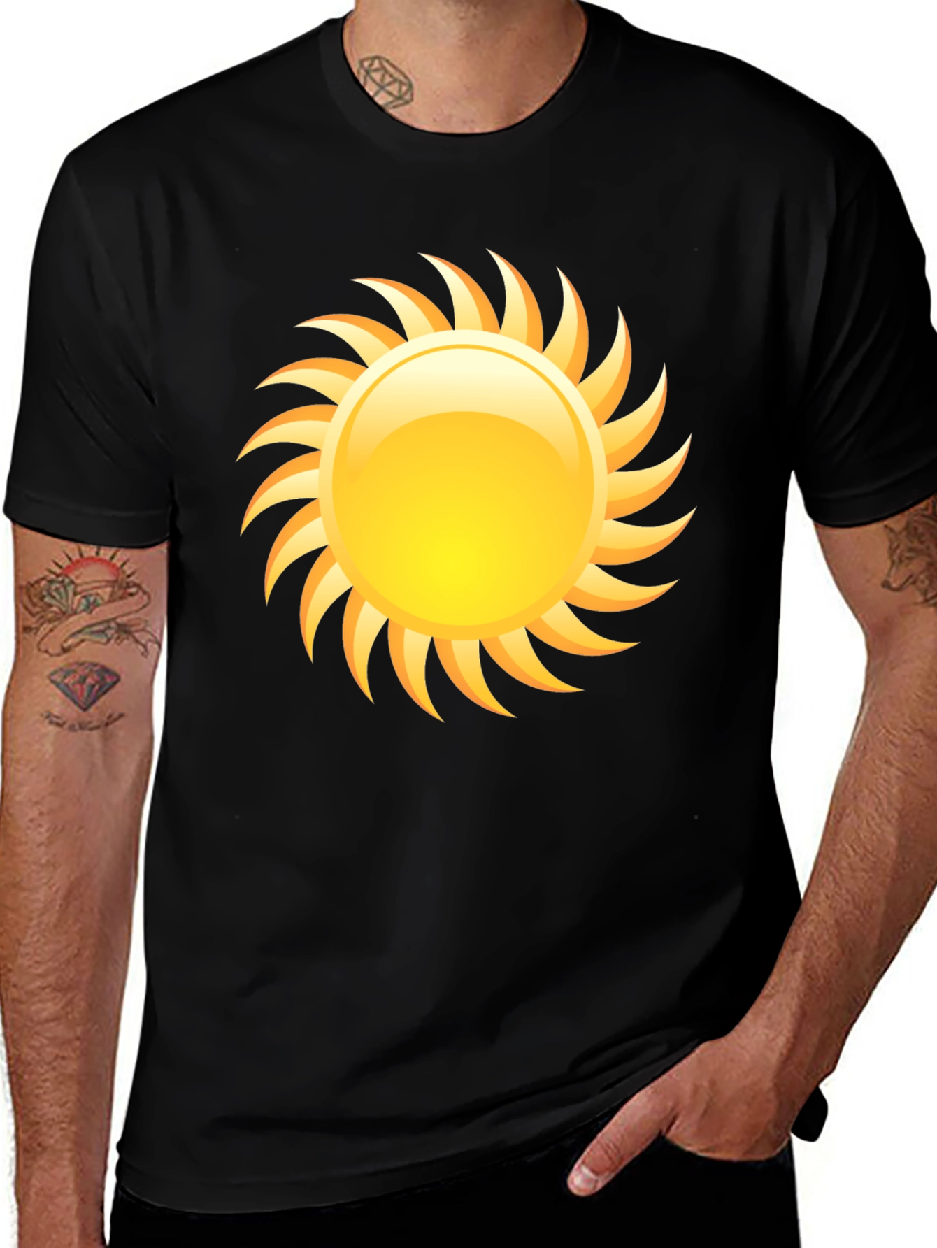 Variant 29 of Sunny Day Graphic Tee - Black
