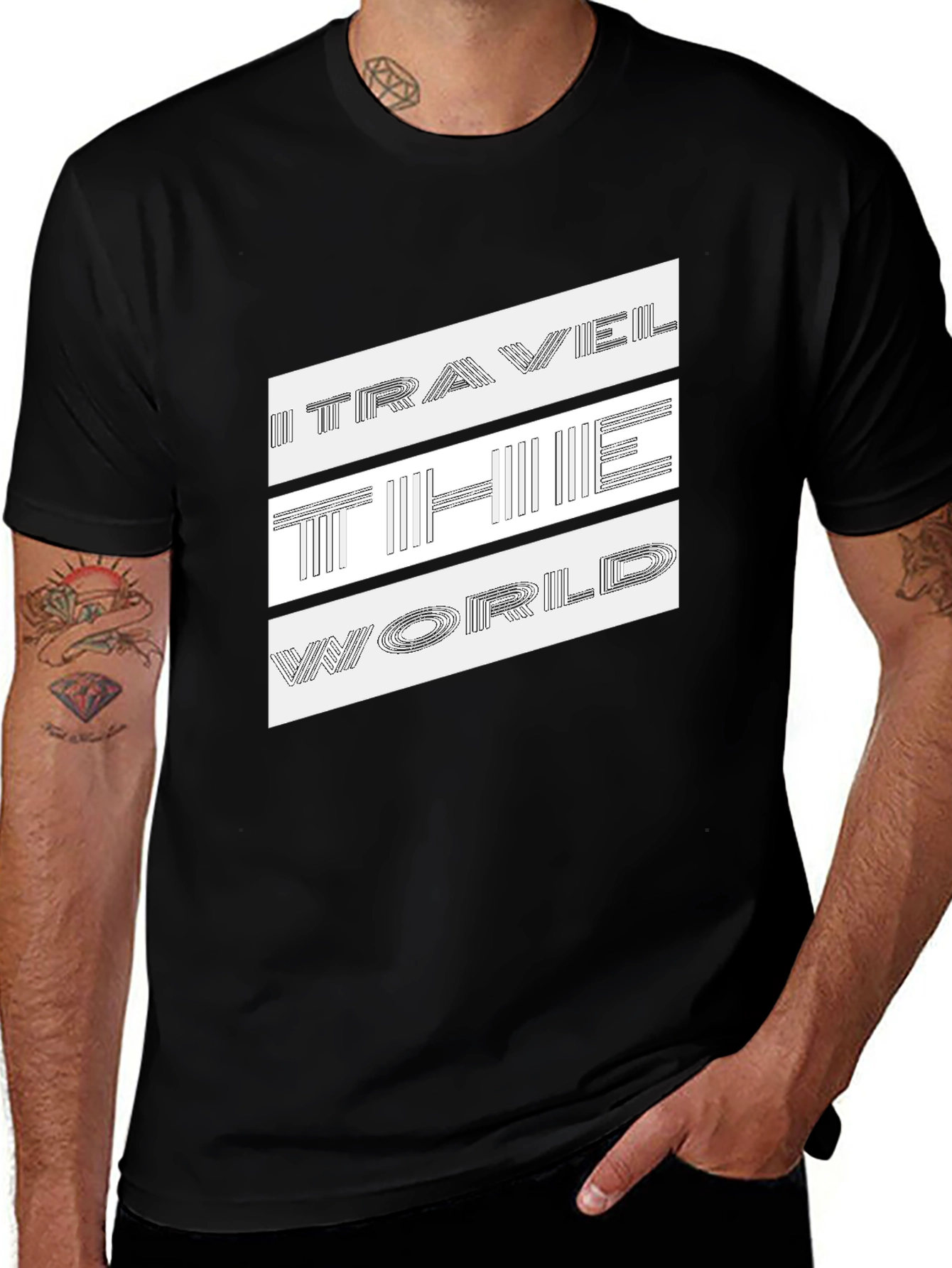 Variant 2 of Travel The World Graphic Print T-Shirt