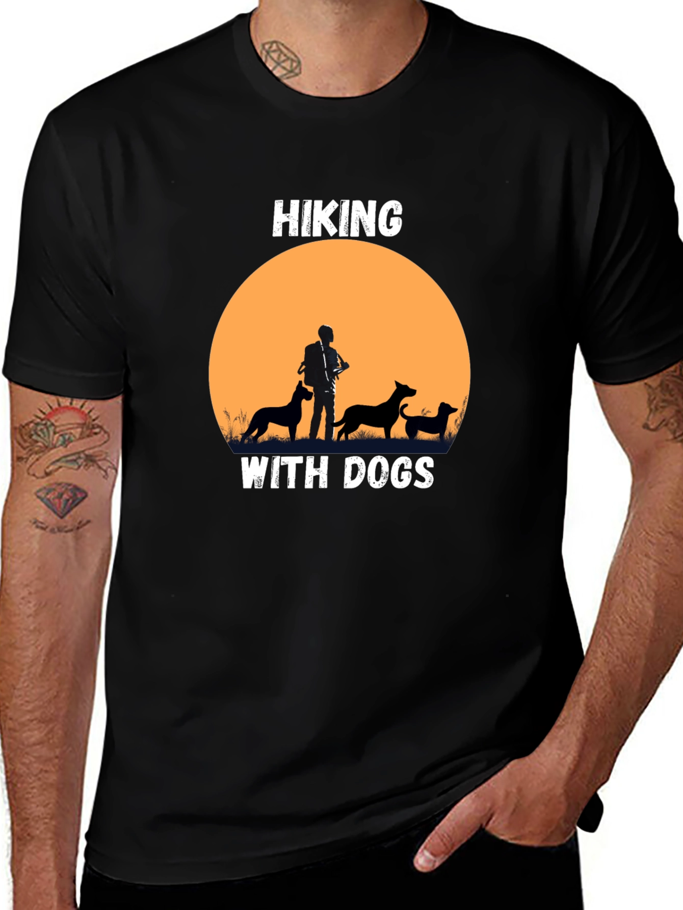 Hiking with Dogs Graphic Tee
