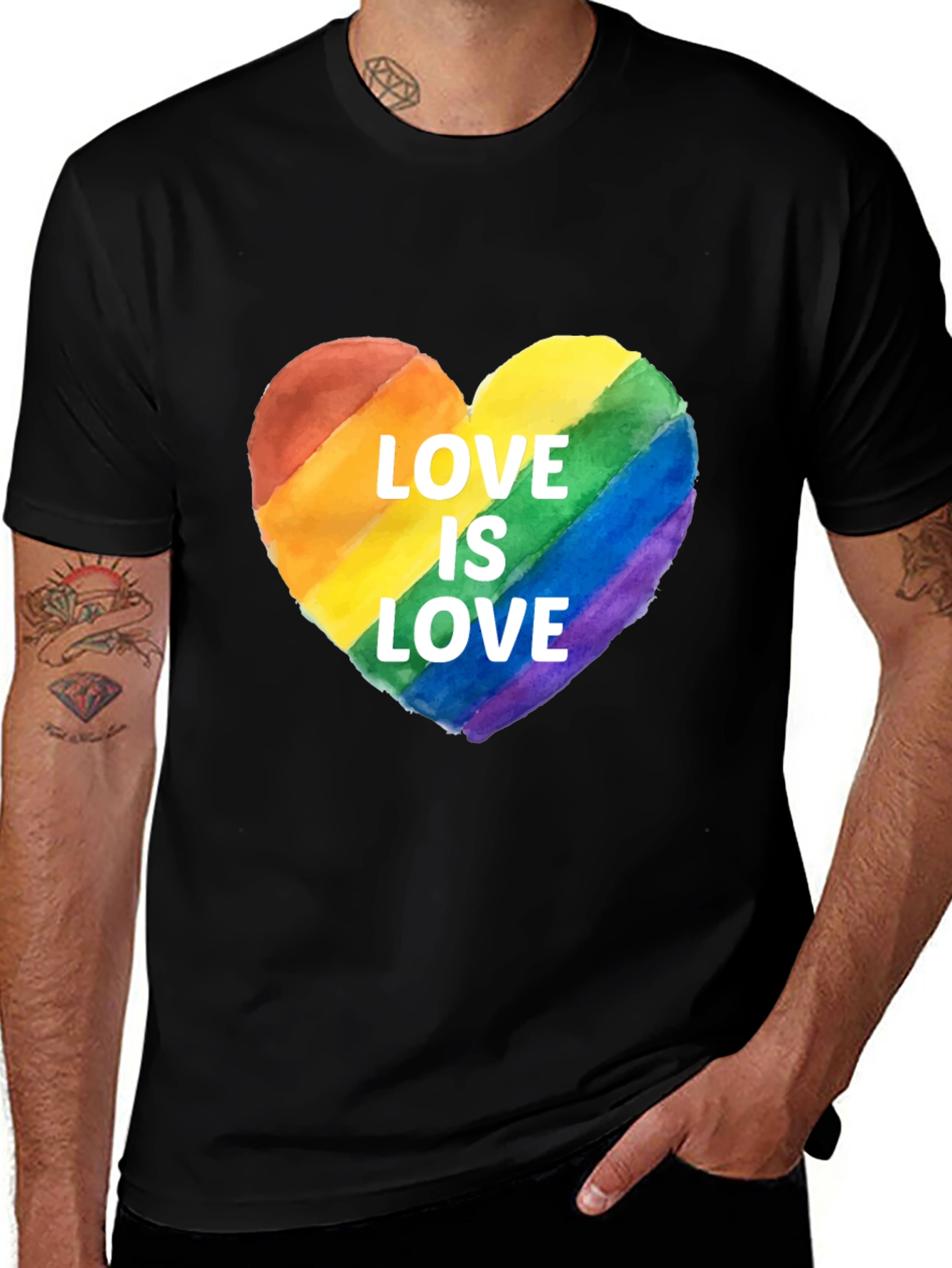 Variant 5 of Love Is Love Rainbow Heart T-Shirt