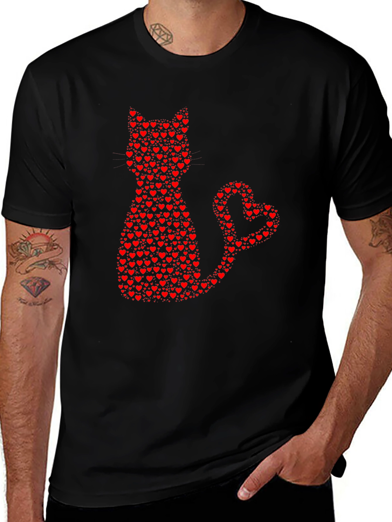 Variant 25 of Cat Heart Valentine T-Shirt