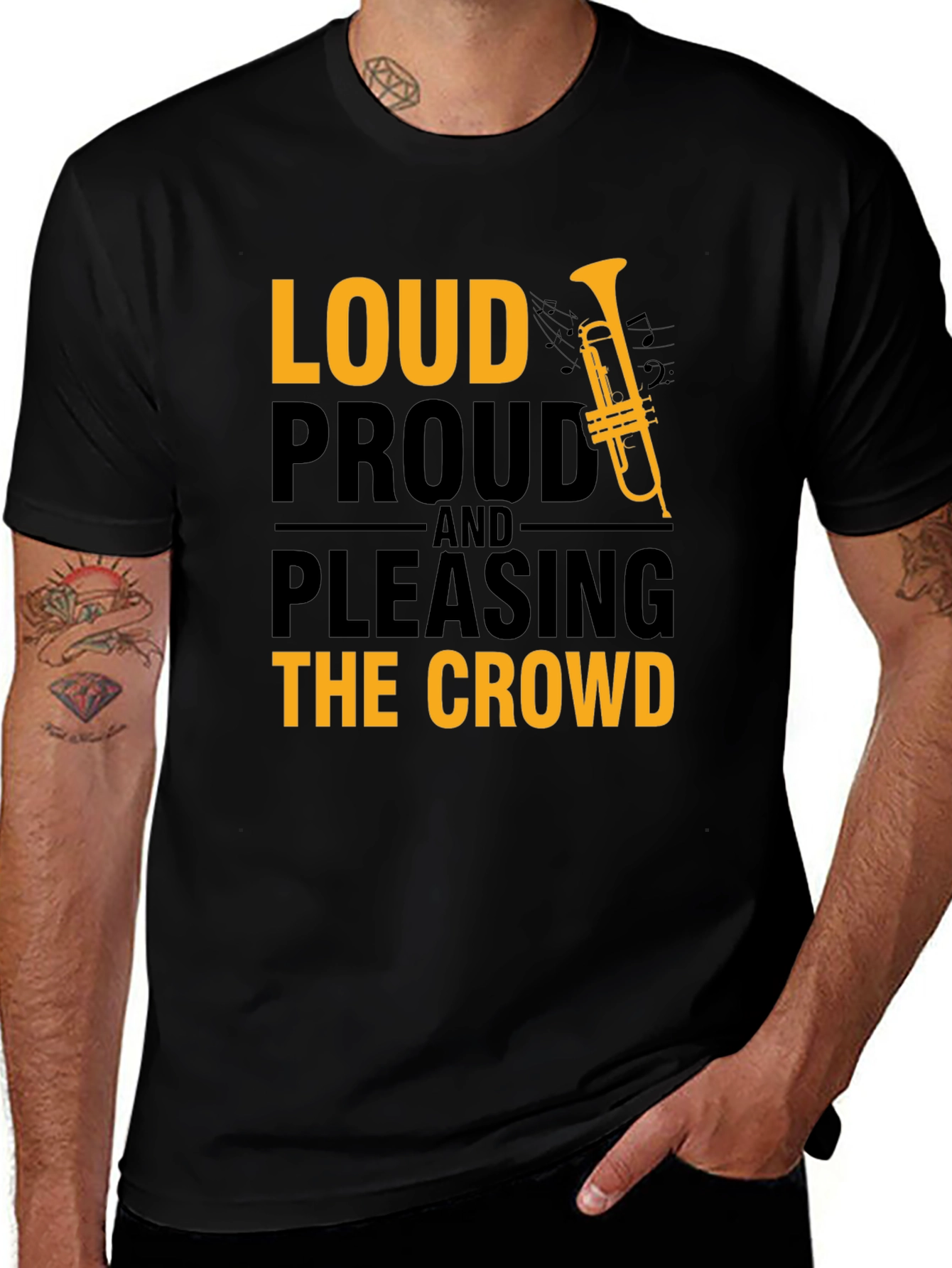 Black Loud Proud T-Shirt - Musician Graphic Tee main image