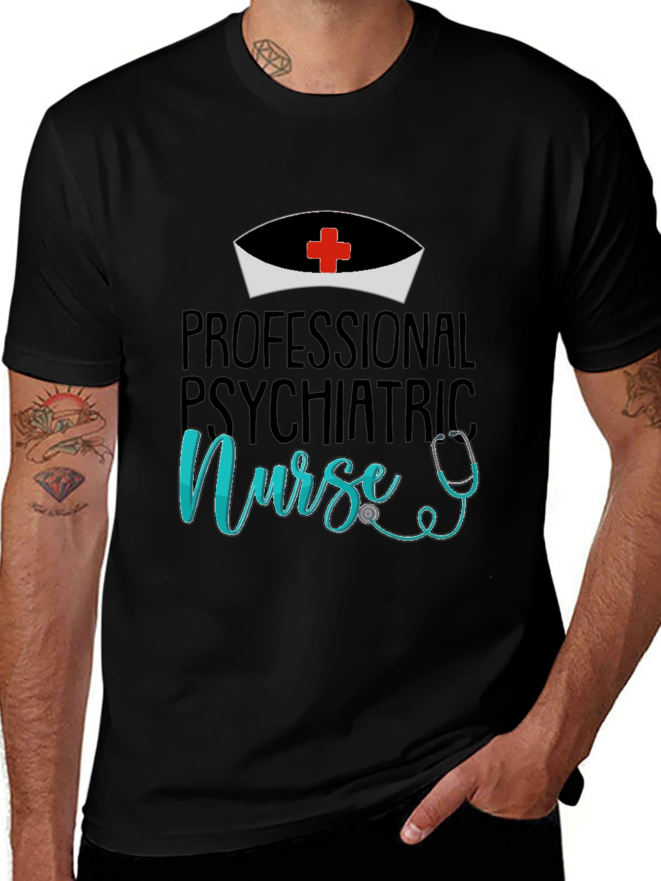 Professional Psychiatric Nurse Graphic T-Shirt