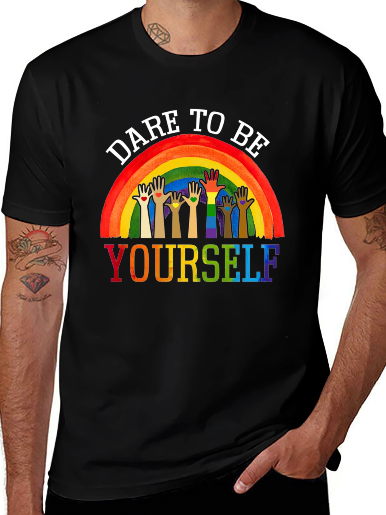 Dare To Be Yourself Pride Rainbow T-Shirt