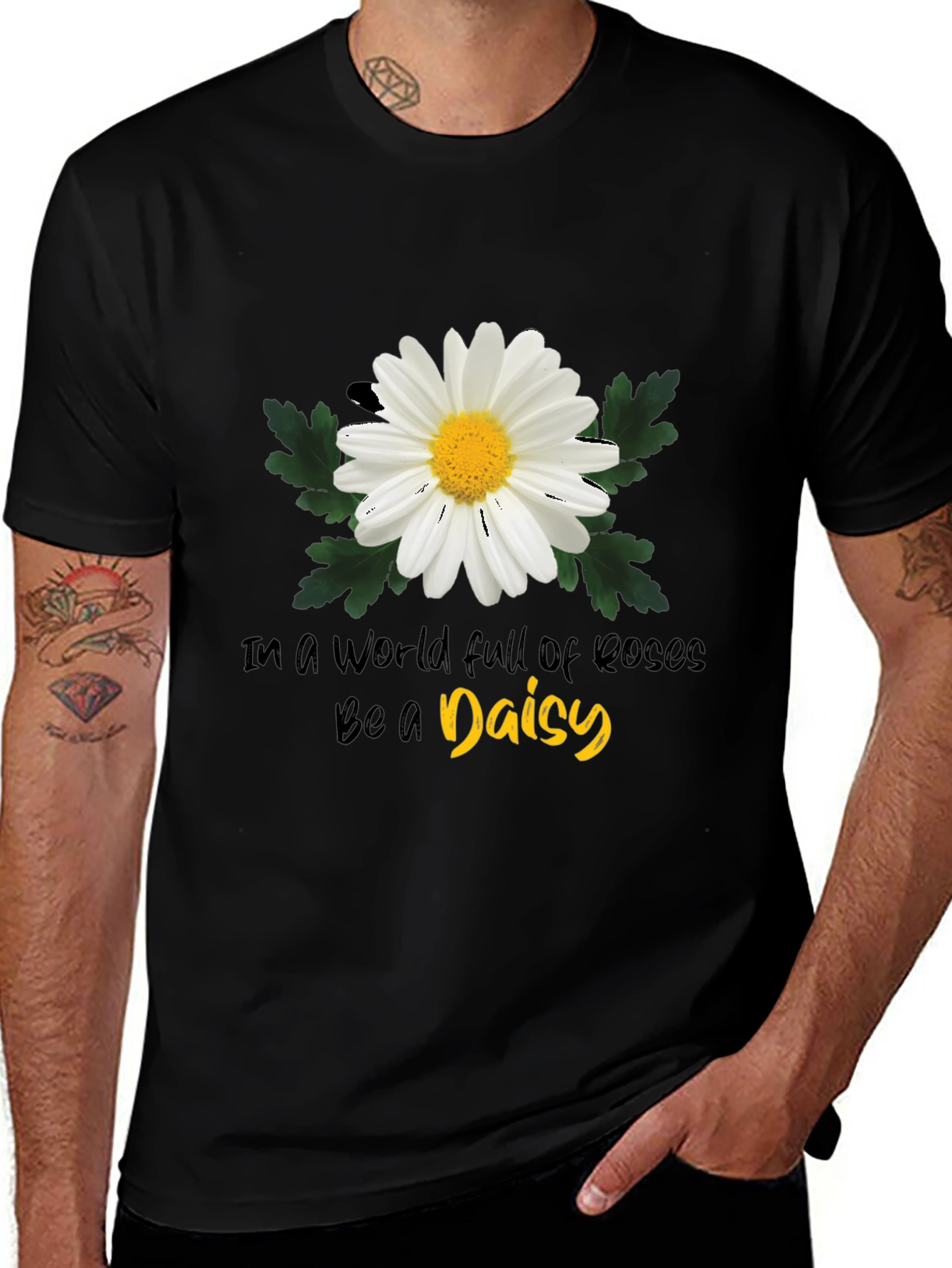 Variant 3 of Be a Daisy Graphic T-Shirt - Soft Cotton Blend