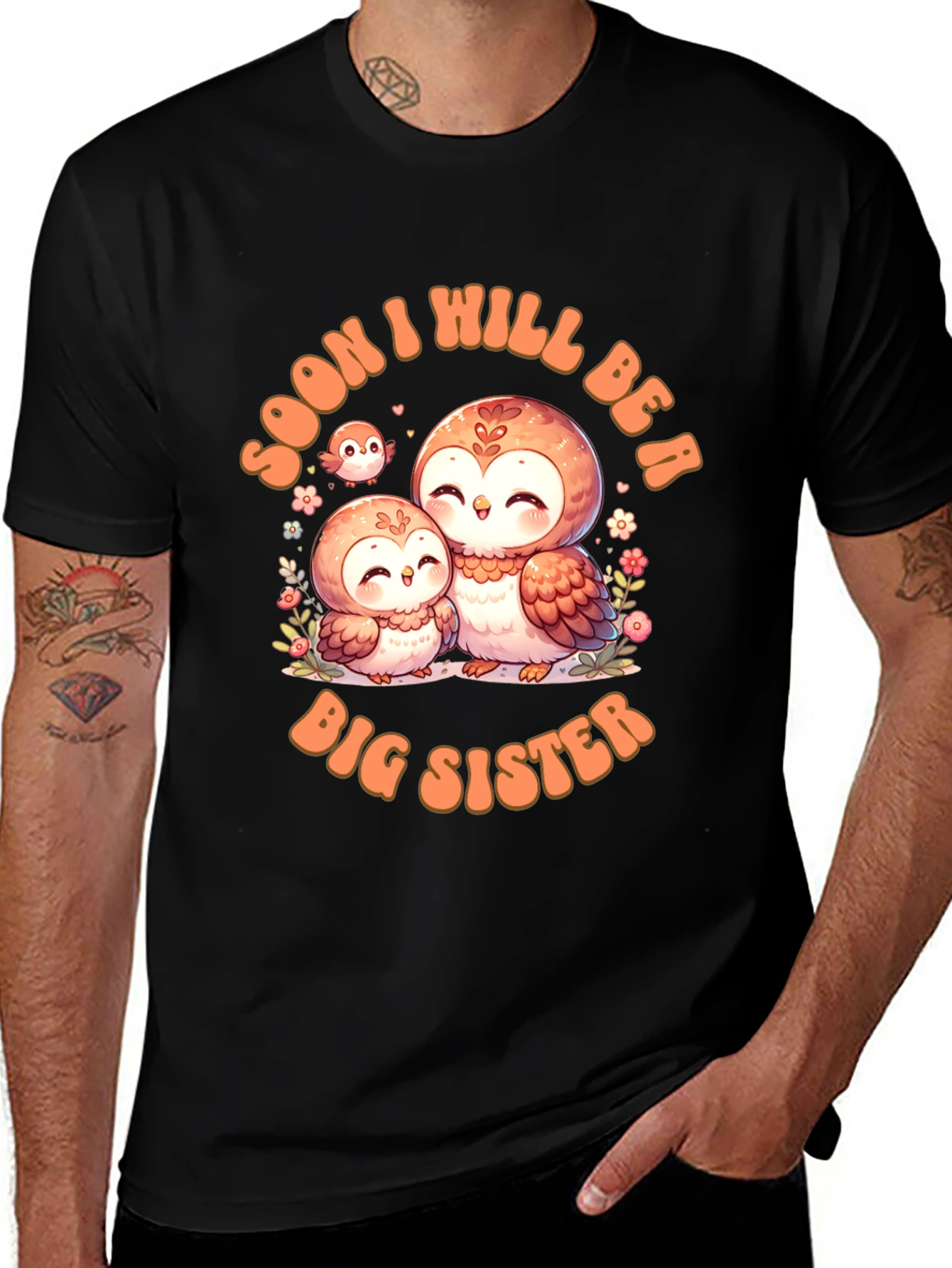 Soon To Be Big Sister Owl T-Shirt