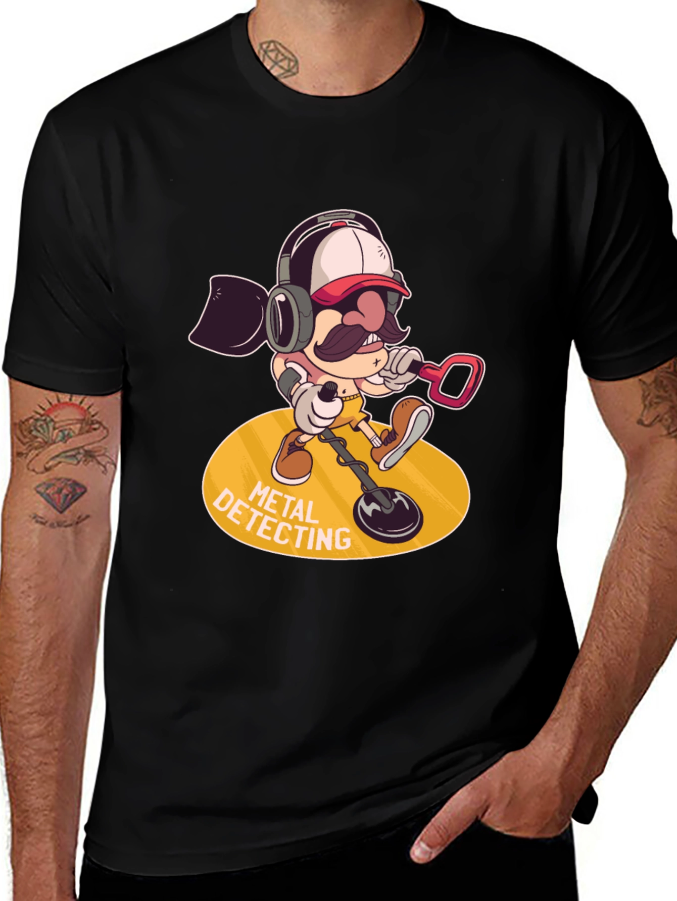 Variant 13 of Metal Detecting Cartoon T-Shirt