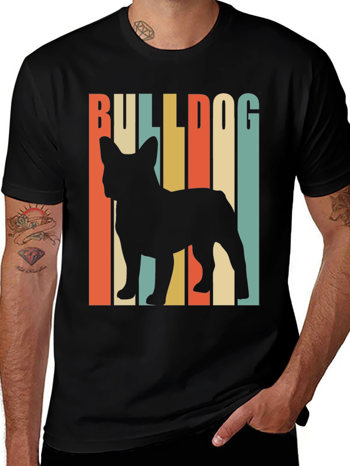 Variant 16 of Retro Bulldog Silhouette T-Shirt