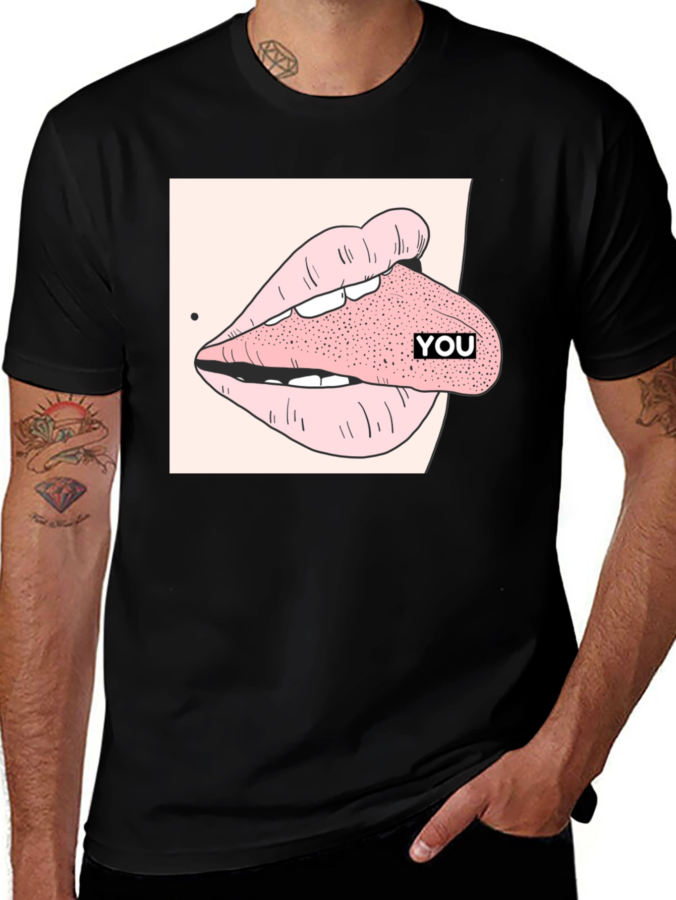 Variant 27 of Lips & Tongue Graphic Tee - Edgy Streetwear