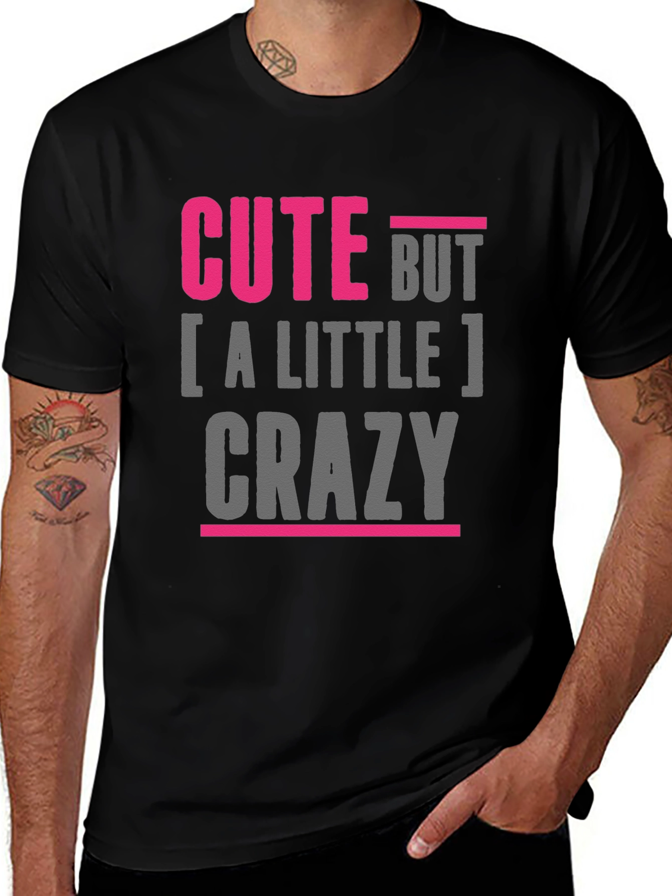 Variant 9 of Cute But Crazy Graphic Tee - Black