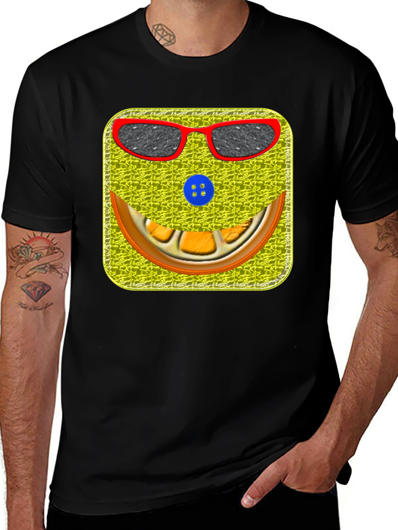 Variant 28 of Funky Graphic T-Shirt with Smiley Face