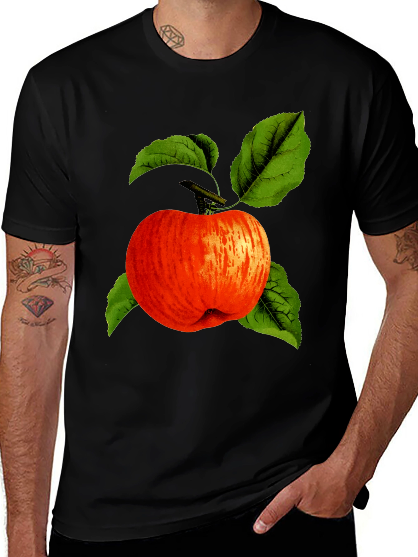 Variant 7 of Apple Graphic Tee - Vintage Style