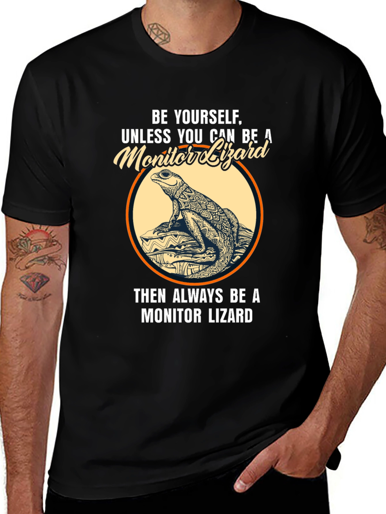 Variant 30 of Be Yourself Monitor Lizard Graphic T-Shirt