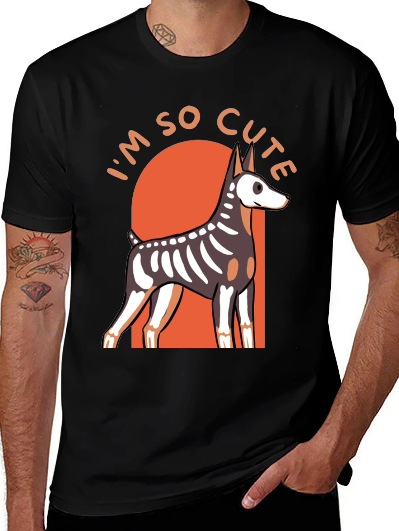 Variant 24 of Cute Halloween Dog Skeleton T-Shirt