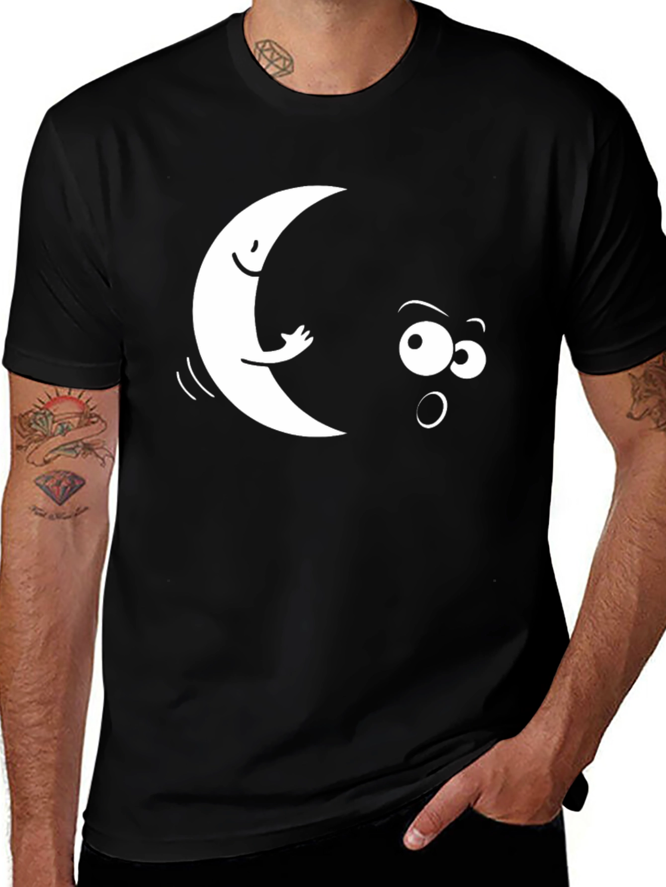 Variant 19 of Humorous Moon Graphic T-Shirt