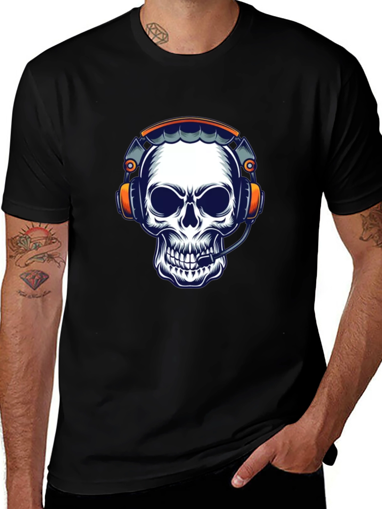 Skull Gamer Graphic Tee - Modern Design
