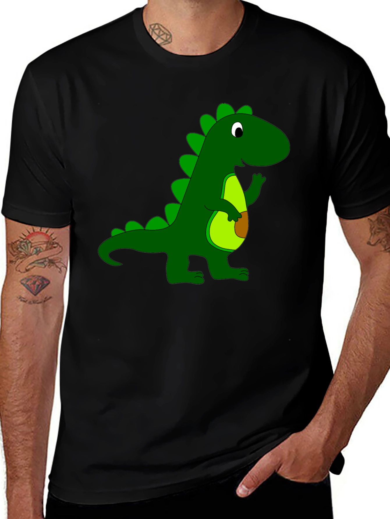 Variant 3 of Dino Graphic Tee - Black Cotton T-Shirt