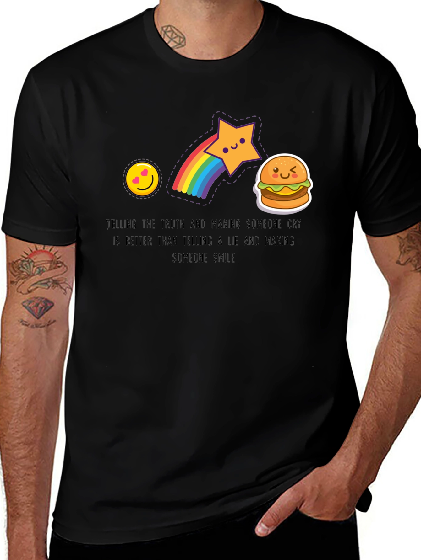 Variant 13 of Emoji Graphic Tee - Telling the Truth