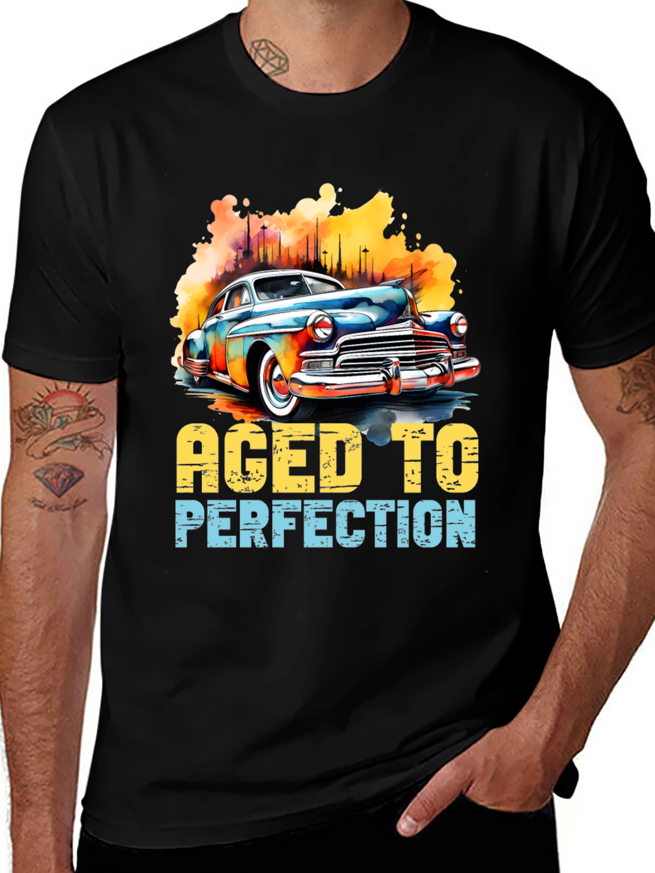 Variant 27 of Aged to Perfection Classic Car T-Shirt