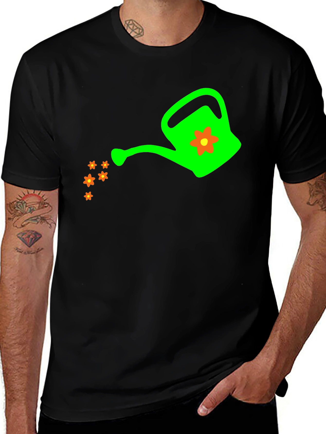Variant 20 of Green Watering Can Graphic Tee